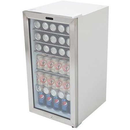 Whynter Beverage Refrigerator With Lock, Stainless Steel 120 Can Capacity BR-128WS